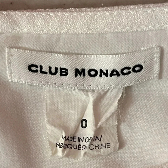 Club Monaco White Contemporary Short‎ Romper 3/4 Sleeve Size 0 - Picture 9 of 14